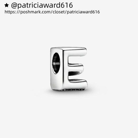 Pandora Letter E Alphabet Charm - Picture 1 of 6